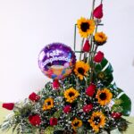 Arreglo cumpleaños en Rosas y Girasoles
