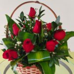 Canasta Rosas Rojas