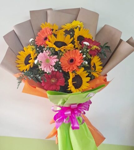 Ramo con Gerberas y Girasoles