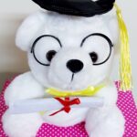 Oso blanco con anteojos graduación 🎓
